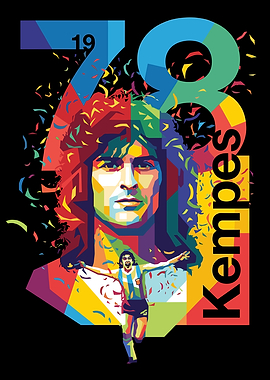 Mario Kempes 1978 World Cup Art