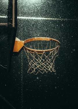 Basketball Hoop – Moody Urban Sports Wall Art, Basketball hoop