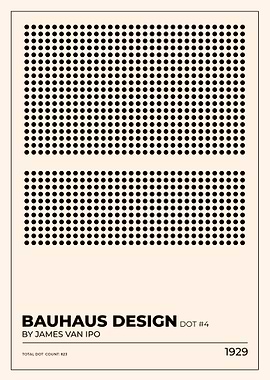 Bauhaus Design Dot #4 – Minimalist Geometric Wall Art