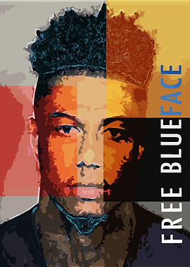 Blueface Portrait Art