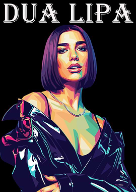 Dua Lipa Pop Art Portrait