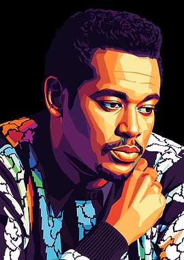 Colorful Portrait of luther vandross