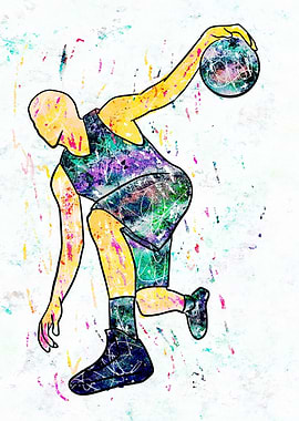 Basketball Player Abstract Art