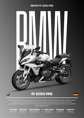 BMW R 1250 RS Motorcycle Poster
