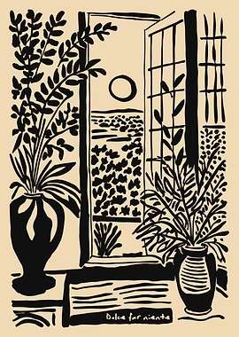 Dolce far niente: Window with plants