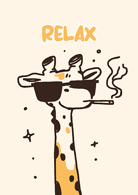 Cool Giraffe Relaxing