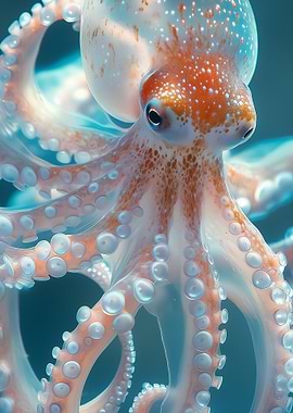 Detailed Octopus Portrait