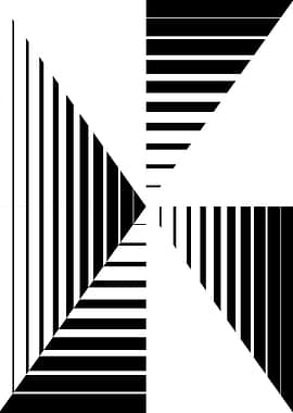 Abstract Black and White Geometric Design