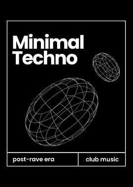 Minimal Techno Music Poster