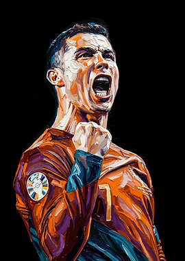 Cristiano Ronaldo Portrait Painting