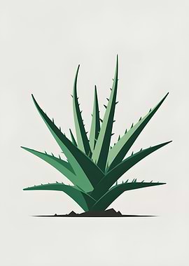 Aloe Vera Plant Illustration