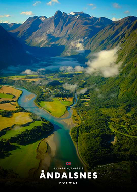 Åndalsnes, Norway: Aerial Landscape
