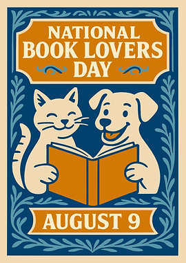 National Book Lovers Day Illustration