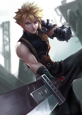 Cloud Strife with Buster Sword
