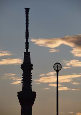 Tokyo Skytree Silhouette at Dusk