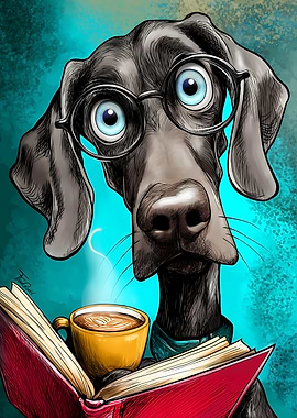 Weimaraner Caricature