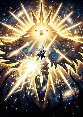 Hollow Knight Radiance Battle Illustration
