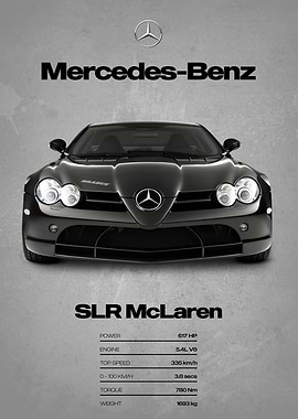 Mercedes-Benz SLR McLaren Car Poster