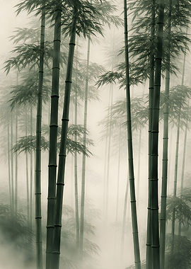 Misty Bamboo Forest