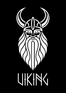 Viking Warrior Head Silhouette