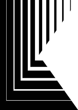 Abstract Black and White Geometric Pattern