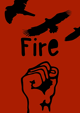 Fire Fist Birds Graphic