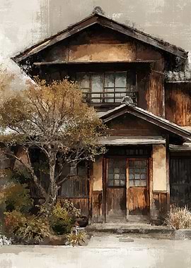 Traditional Japanese House Painting