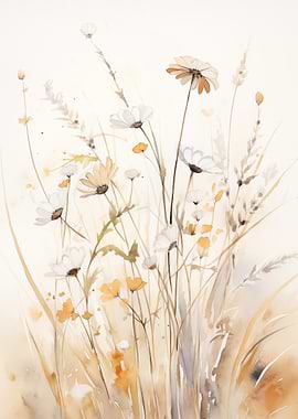 Watercolor Floral Meadow