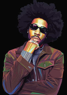 Brent Faiyaz Portrait Digital Art