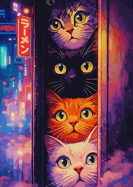 Cats in a Doorway