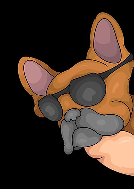 French Bulldog Dog with Sunglasses
