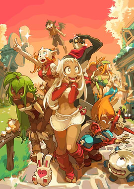 Wakfu Cartoon Characters Group Shot