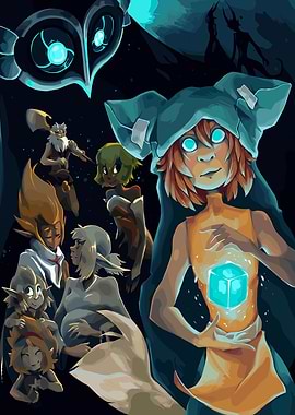 Wakfu characters digital art illustration