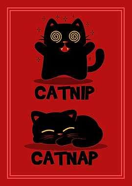 Catnip Catnap Funny Black Cats