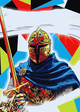 Warrior with Sword Digital Art