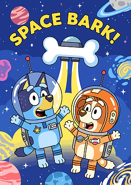 Space Bark Bluey11 Cartoon