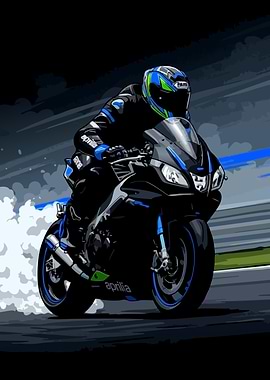Motorcycle Racing Illustration