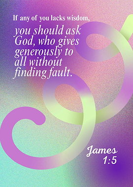 James 1:5 Wisdom Scripture Art