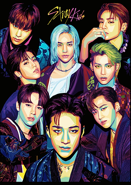 Stray Kids Group Portrait Digital Art