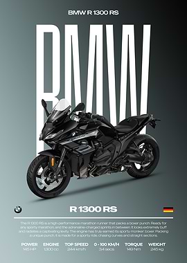 BMW R 1300 RS Motorcycle Poster