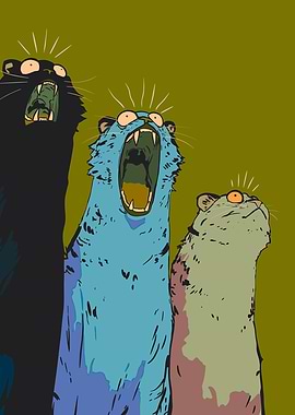 Cartoon Cats Yelling