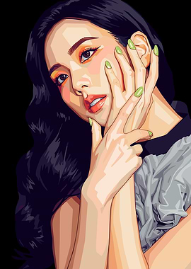 Jisoo BLACKPINK Portrait Digital Art