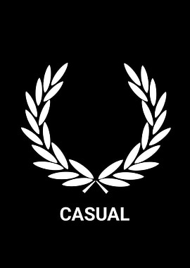 White Laurel Wreath on Black Background