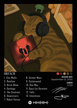 Cat Listening to Breach Album Art