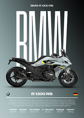 BMW R 1300 RS Motorcycle Poster