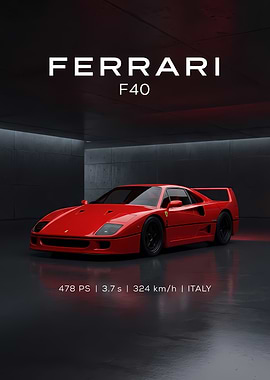 Ferrari F40 Red Car