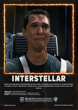 Interstellar movie poster with Matthew McConaughey