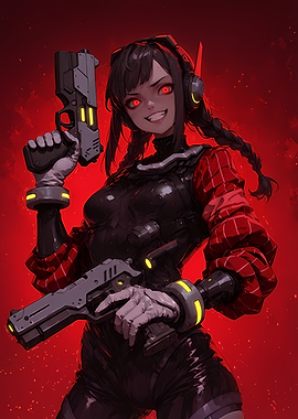 Anime Girl with Guns