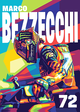 Marco Bezzecchi MotoGP Pop Art Portrait