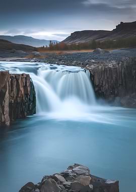 Waterfall in Iceland Landscape Photography